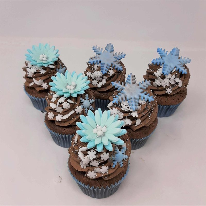 Cupcake med sesongens pynt 6 pk